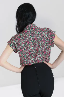 Hell Bunny Tops|Blouses>Effie Shirt Black
