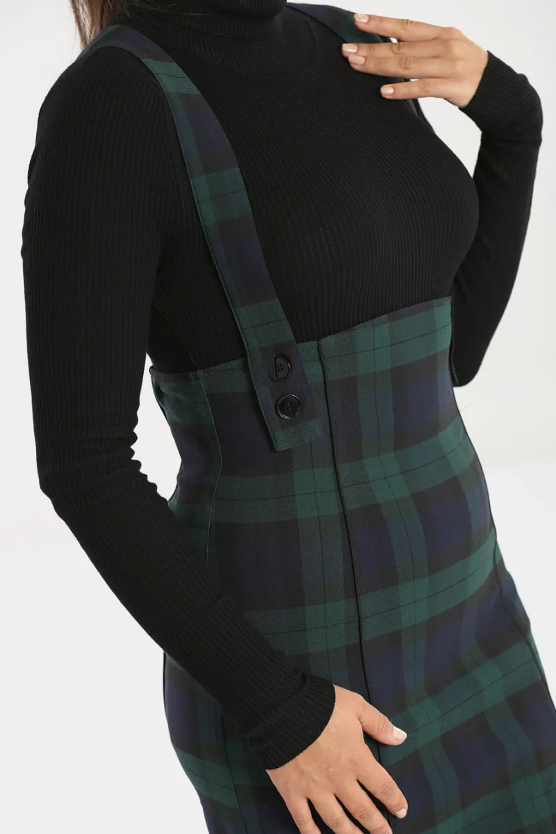 Hell Bunny Skirts|Skirts>Evelyn Pinafore Skirt Green