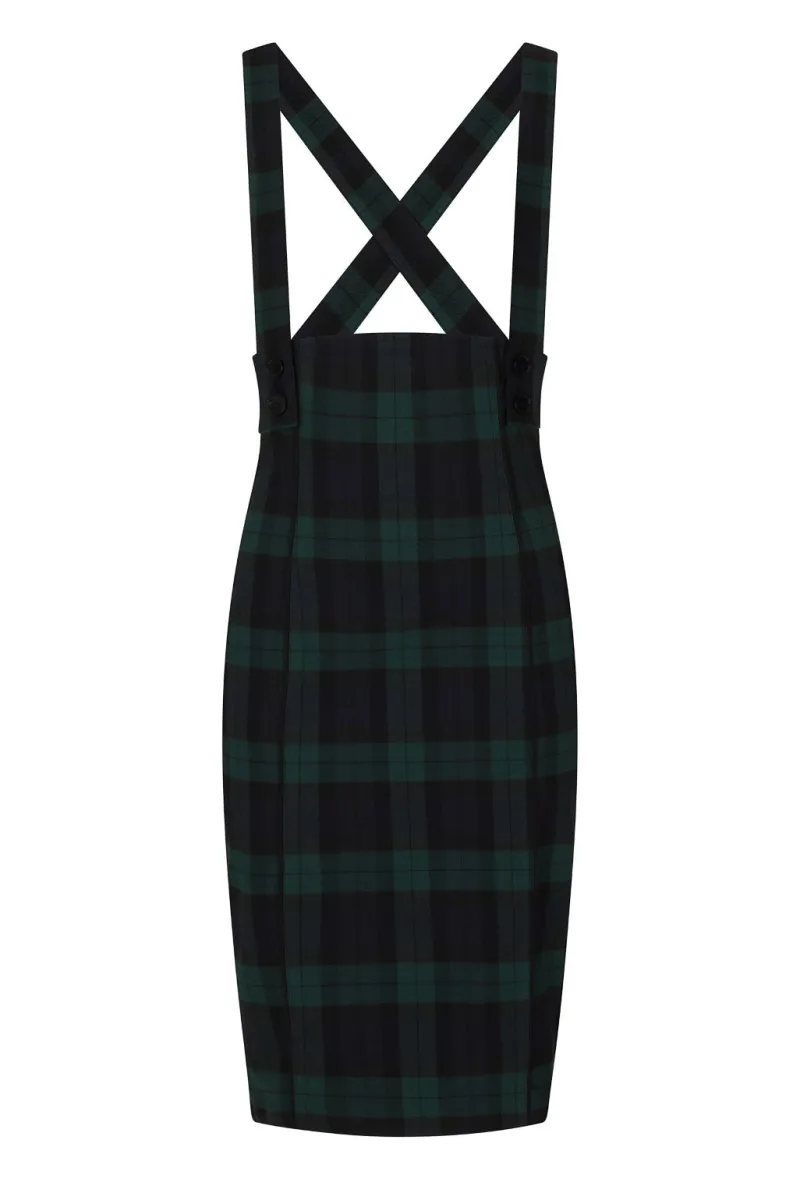 Hell Bunny Skirts|Skirts>Evelyn Pinafore Skirt Green