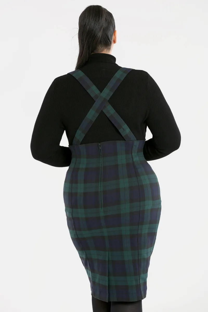 Hell Bunny Skirts|Skirts>Evelyn Pinafore Skirt Green