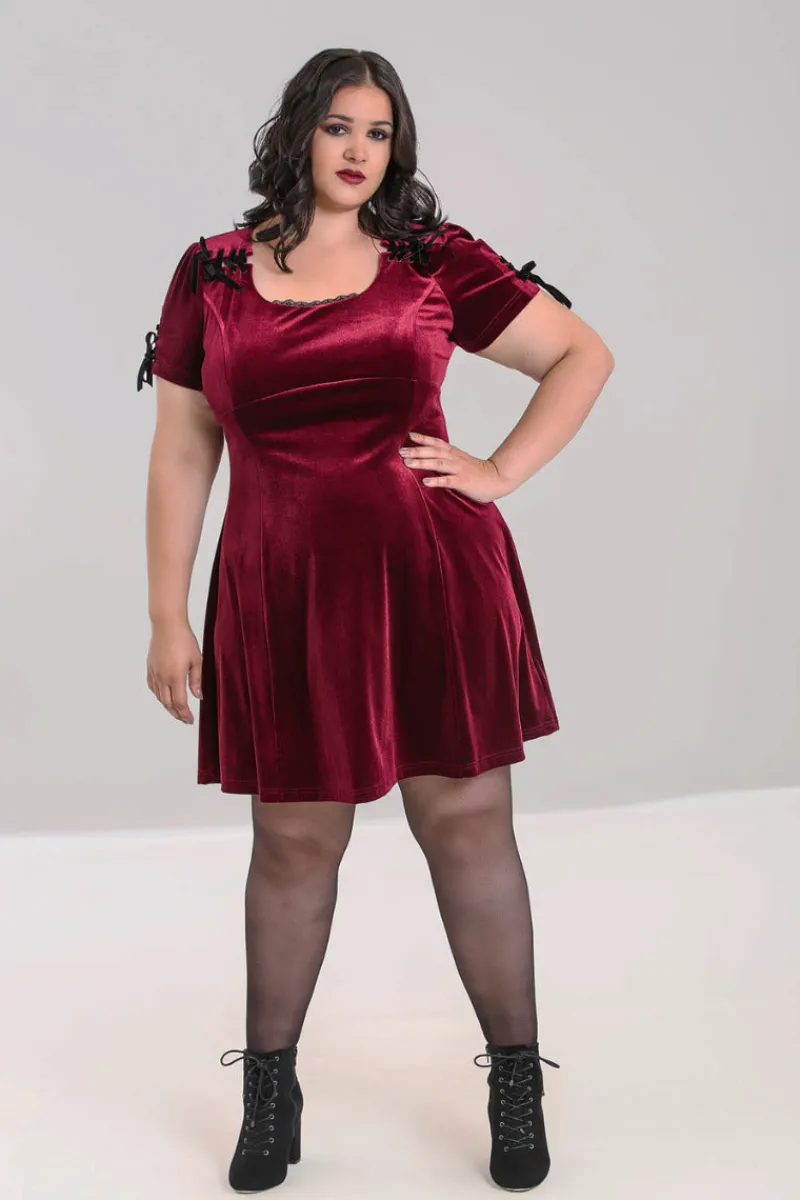 Hell Bunny Dresses|Dresses>Everly Mini Dress Wine