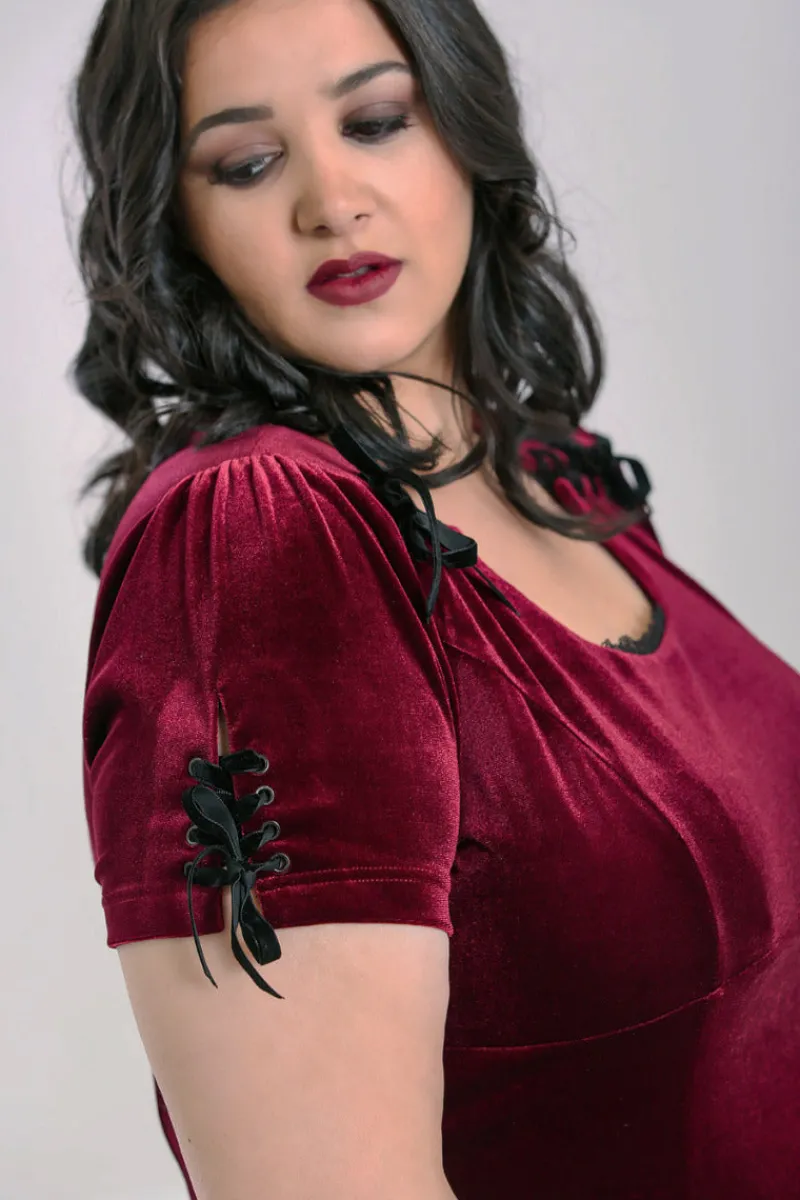Hell Bunny Dresses|Dresses>Everly Mini Dress Wine