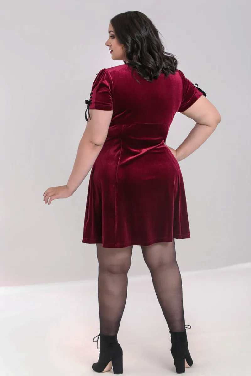Hell Bunny Dresses|Dresses>Everly Mini Dress Wine