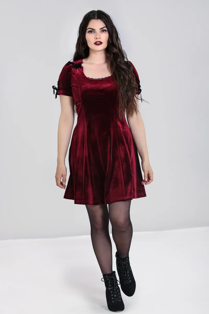 Hell Bunny Dresses|Dresses>Everly Mini Dress Wine