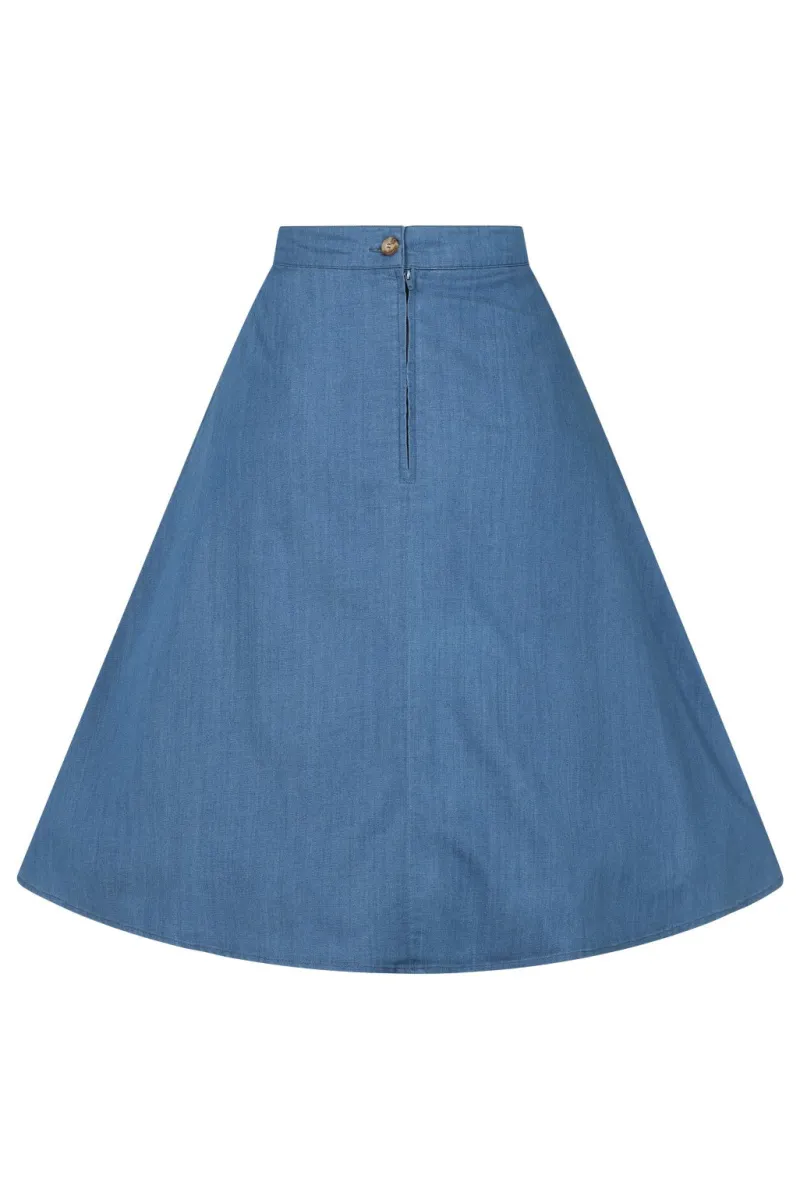 Hell Bunny Skirts>Freddie Skirt Blue