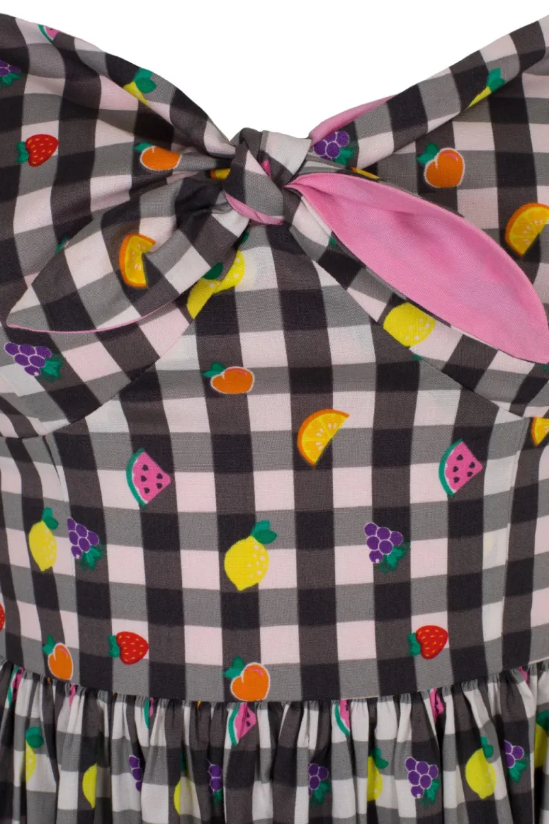 Hell Bunny Dresses>Fruitylou Dress Black/White