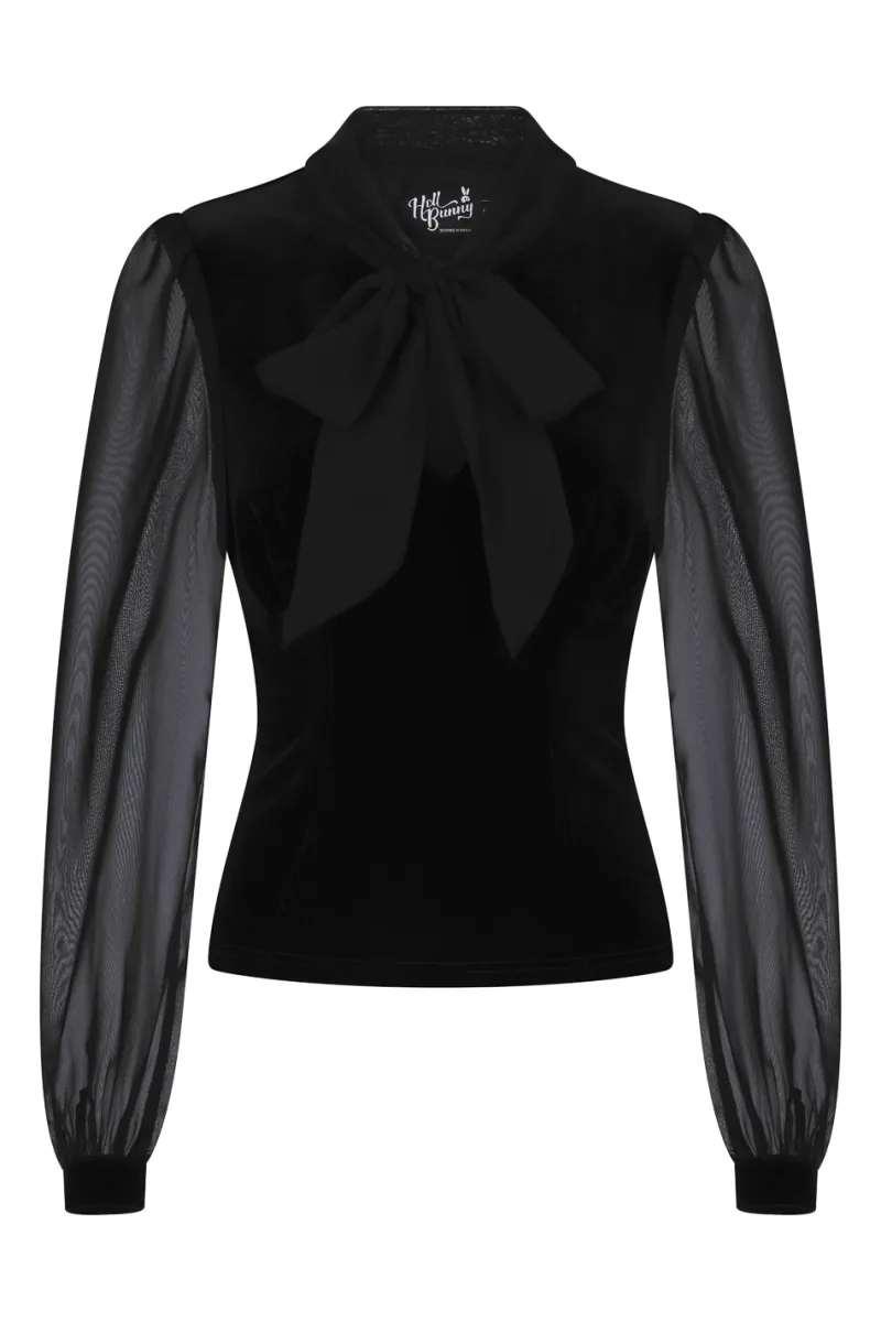Hell Bunny Tops|Tops>Gabriella Top Black
