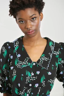 Hell Bunny Tops|Blouses>Good Luck Blouse Black