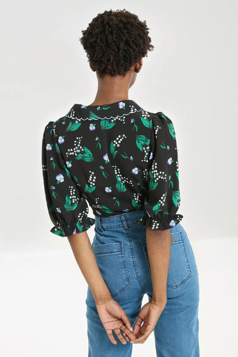 Hell Bunny Tops|Blouses>Good Luck Blouse Black