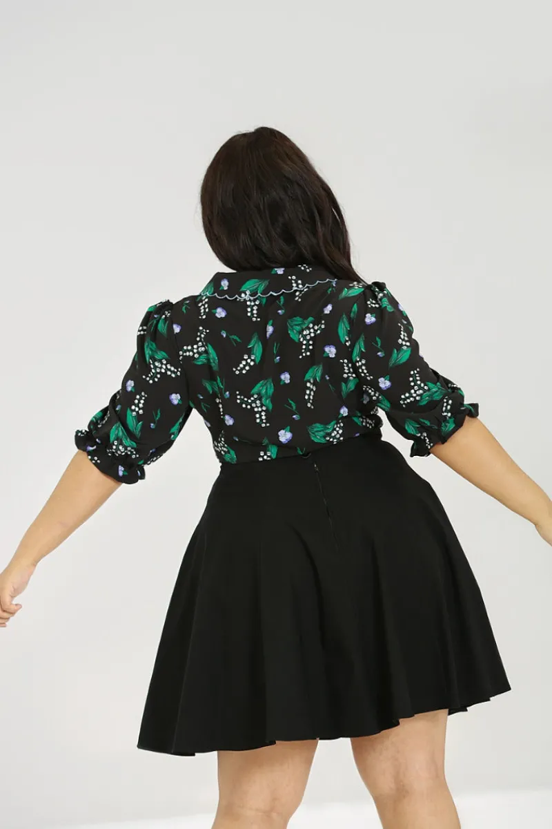 Hell Bunny Tops|Blouses>Good Luck Blouse Black