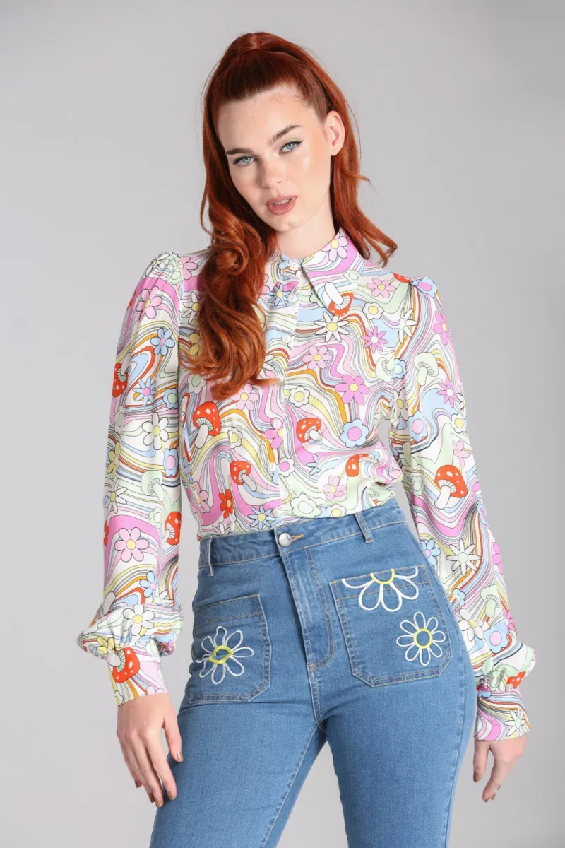 Hell Bunny Tops|Blouses>Happy Daze Blouse Multi