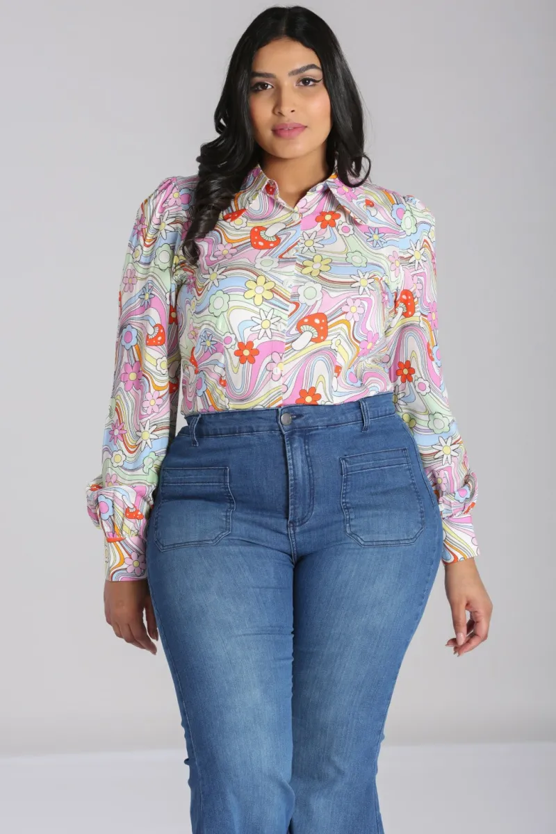 Hell Bunny Tops|Blouses>Happy Daze Blouse Multi