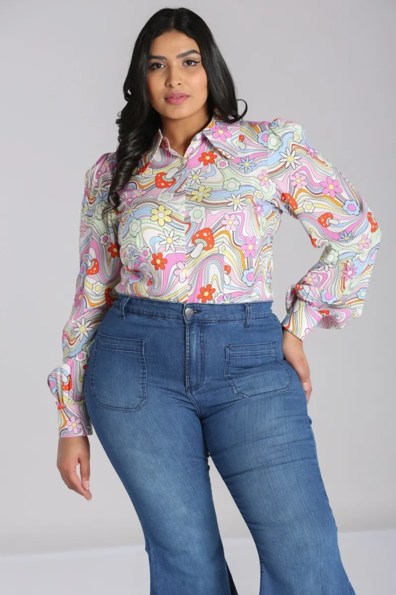 Hell Bunny Tops|Blouses>Happy Daze Blouse Multi