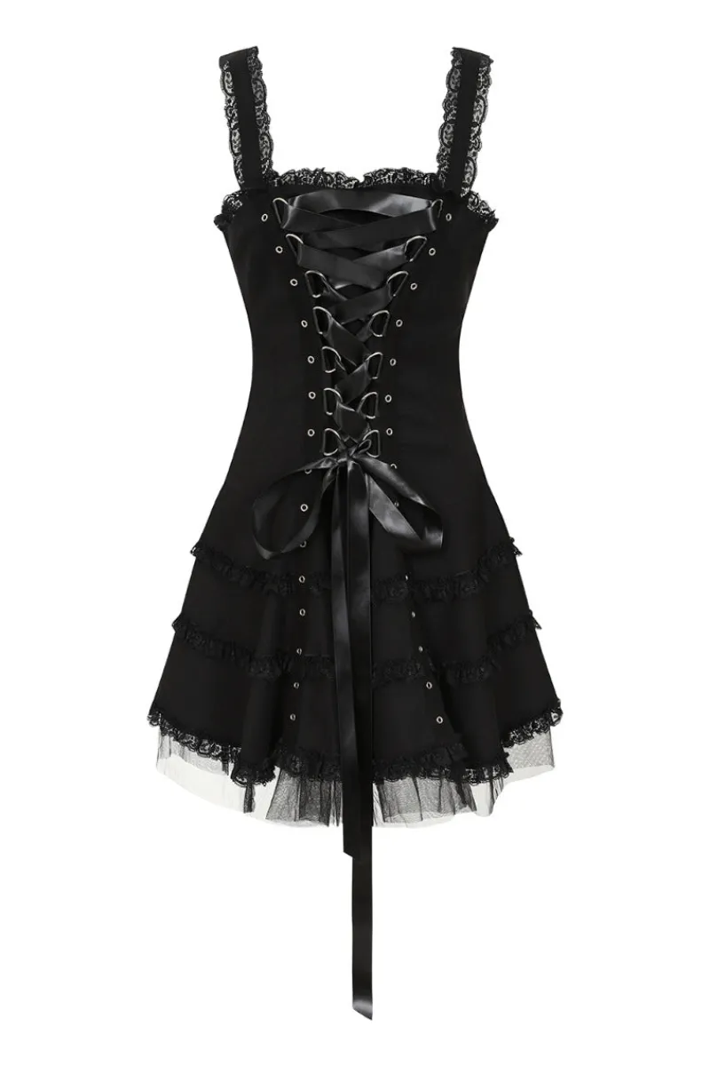 Hell Bunny Mini Dresses|Dresses>Harley Plain Dress Black