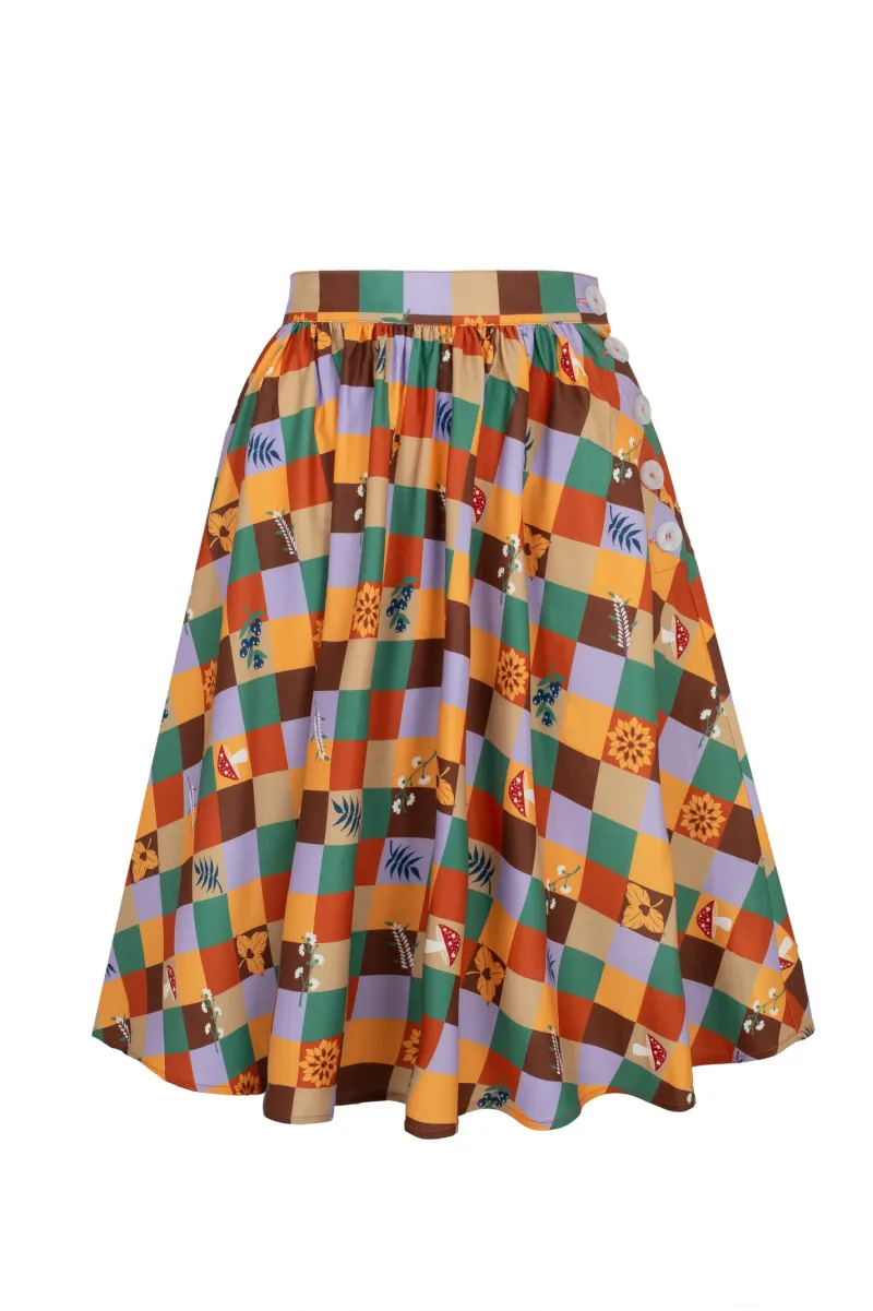 Hell Bunny Skirts|Skirts>Hawthorn Skirt MultiColour