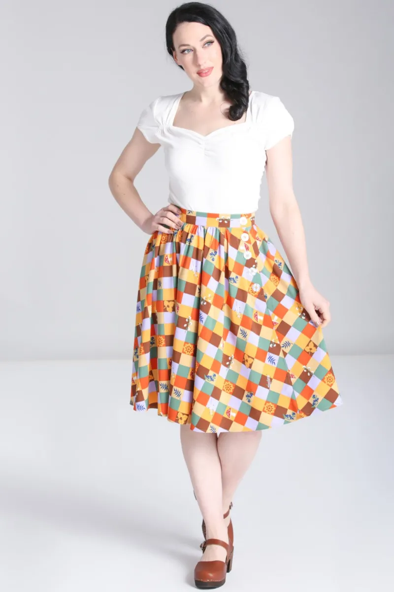 Hell Bunny Skirts|Skirts>Hawthorn Skirt MultiColour
