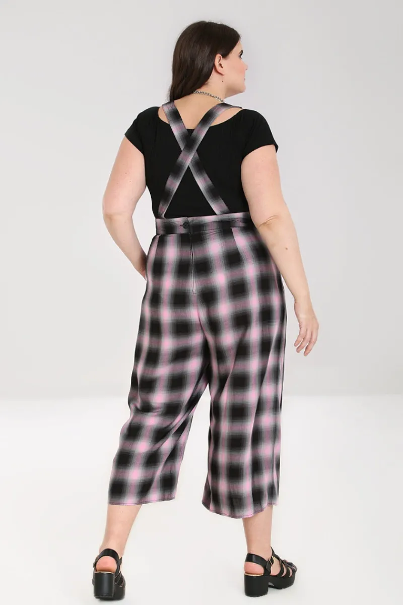 Hell Bunny Trousers & Shorts|Trousers & Shorts>Hayley Dungarees Pink