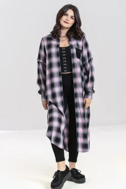 Hell Bunny Tops|Dresses>Hayley Shirt Dress Pink
