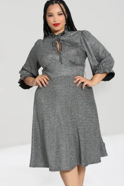 Hell Bunny Dresses|Dresses>Haze Mid Dress Silver