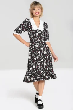 Hell Bunny Dresses|Dresses>Heart Lock Mid Dress Black