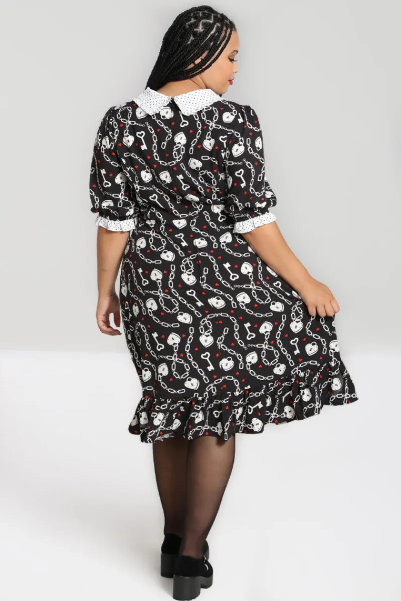 Hell Bunny Dresses|Dresses>Heart Lock Mid Dress Black