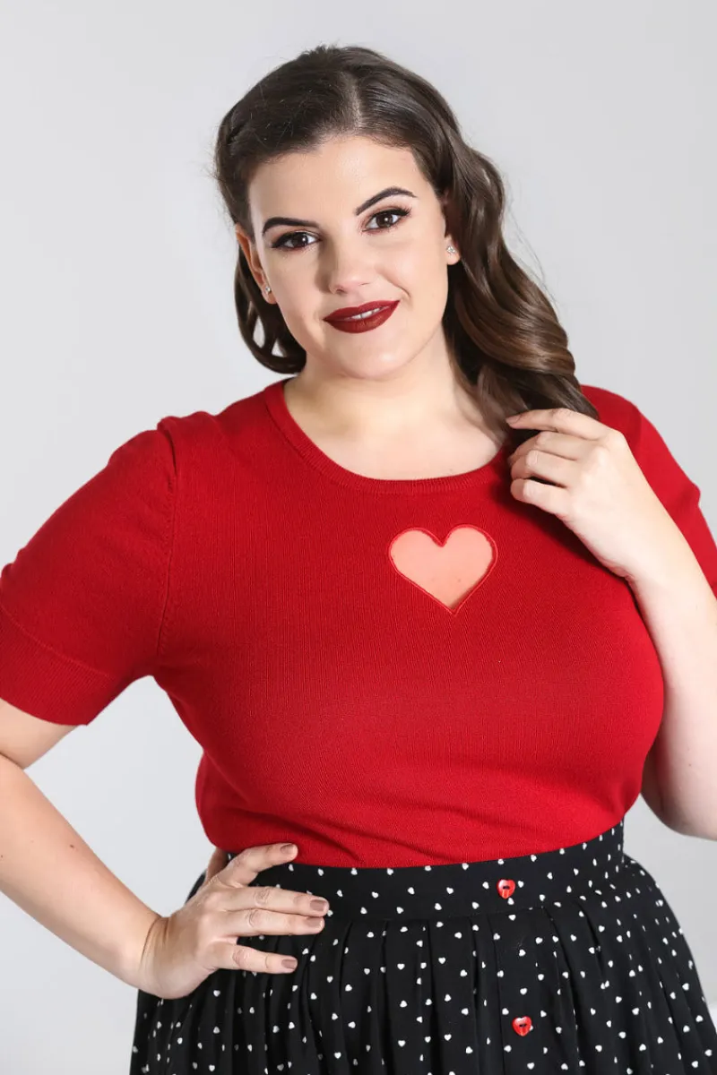 Hell Bunny Tops|Knitwear>Heart Top