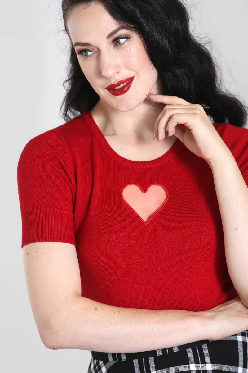 Hell Bunny Tops|Knitwear>Heart Top