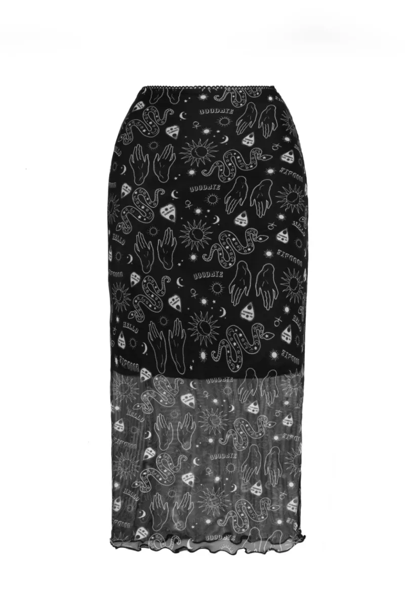 Hell Bunny Skirts|Skirts>Hello Goodbye Mesh Skirt Black