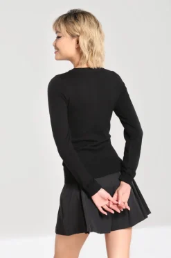 Hell Bunny Knitwear|Knitwear>In A Web Cardigan Black