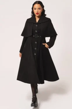 Hell Bunny Coats & Jackets|Coats & Jackets>Ingrid Coat Black