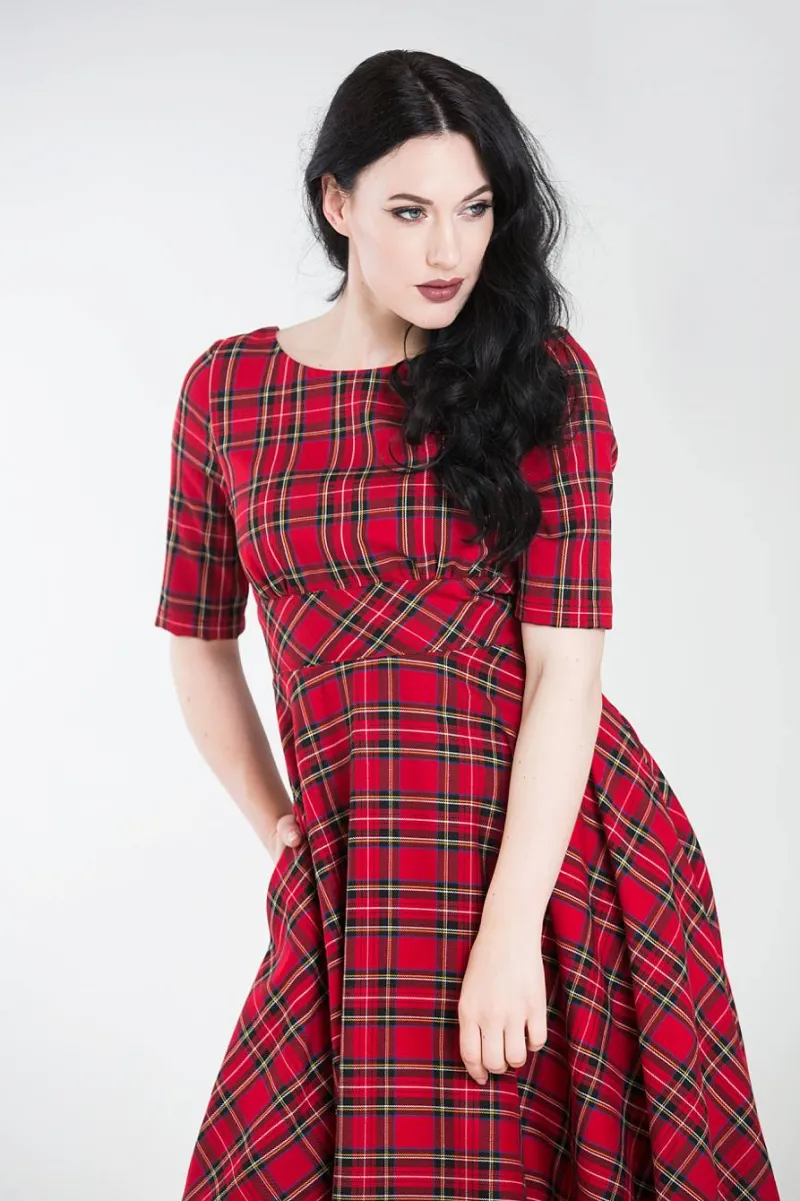 Hell Bunny Dresses|Dresses With Pockets>Irvine 50's Dress Red