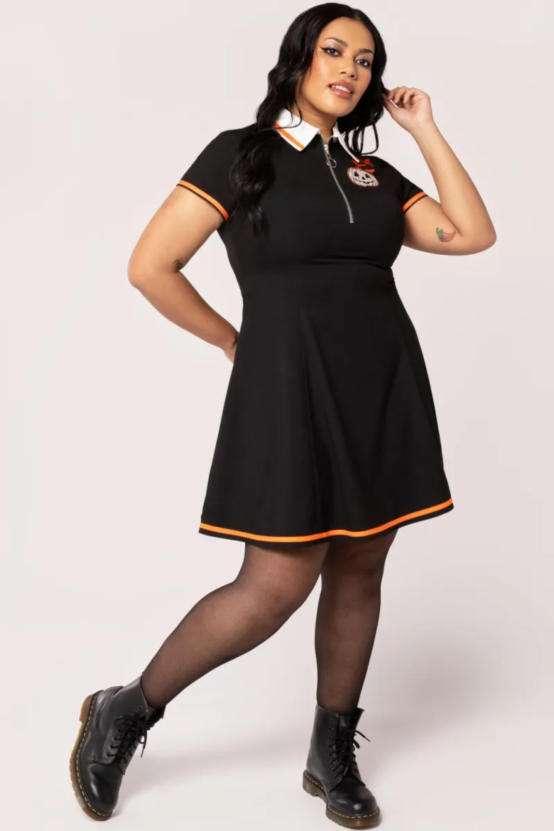 Hell Bunny Dresses|Mini Dresses>Jack-O-Lantern Dress Black