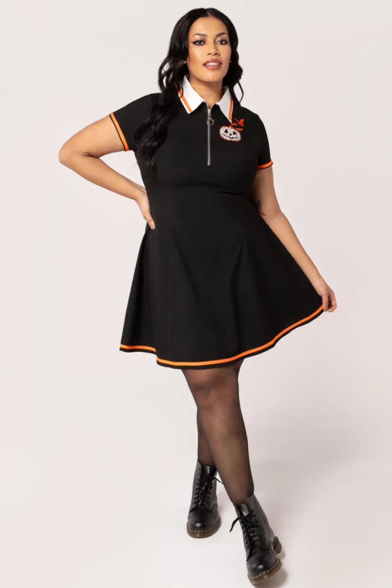 Hell Bunny Dresses|Mini Dresses>Jack-O-Lantern Dress Black