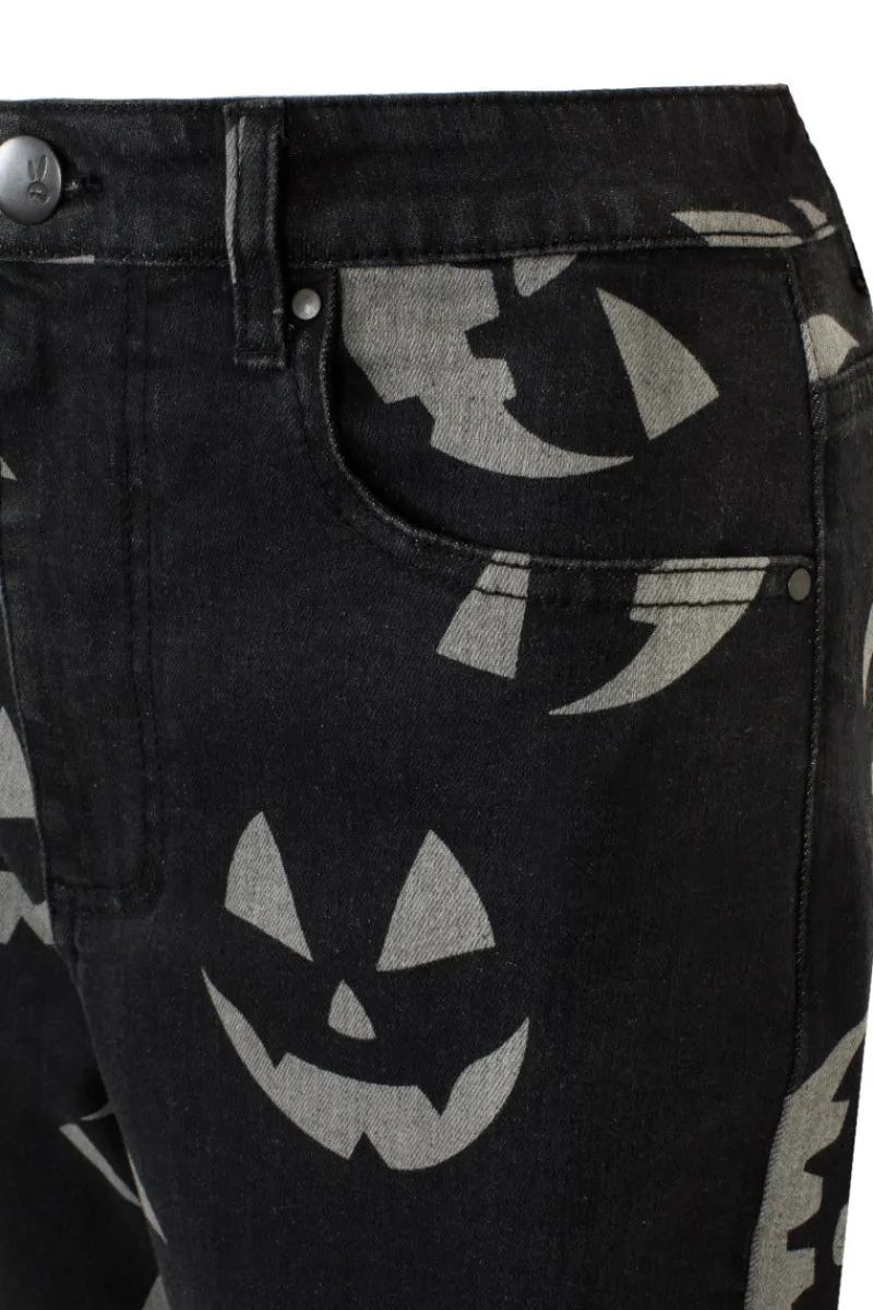Hell Bunny Trousers & Shorts|Trousers & Shorts>Jack-O-Lantern Jeans Black