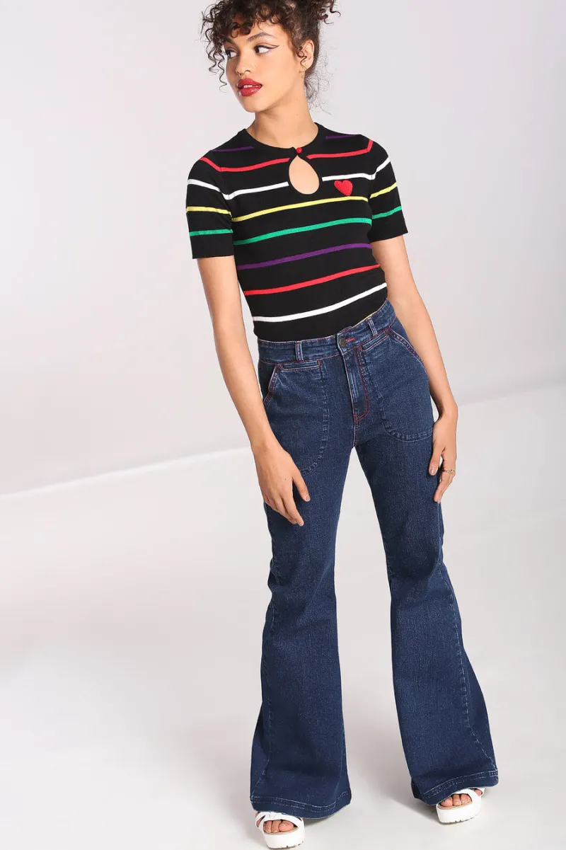 Hell Bunny Trousers & Shorts|Trousers & Shorts>Jaclyn Jeans Blue