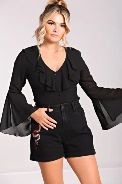 Hell Bunny Tops|Blouses>Jamie Blouse Black