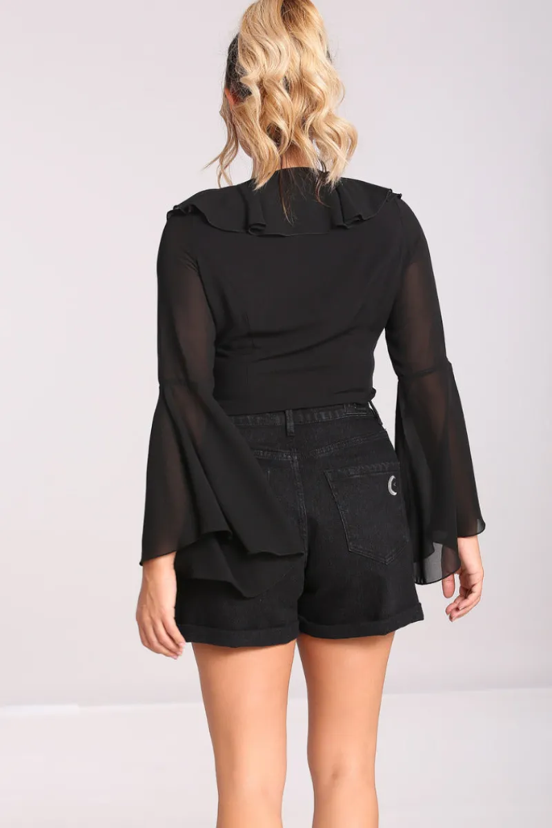 Hell Bunny Tops|Blouses>Jamie Blouse Black