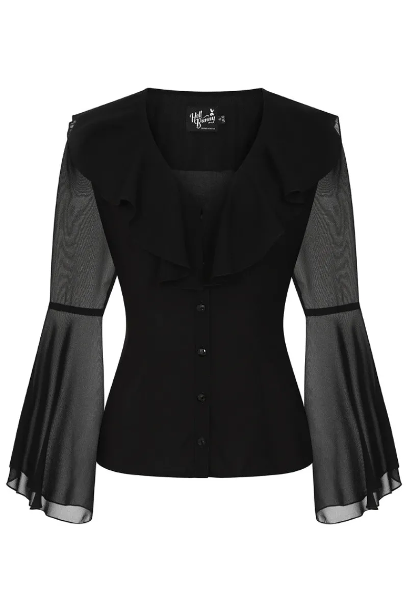 Hell Bunny Tops|Blouses>Jamie Blouse Black