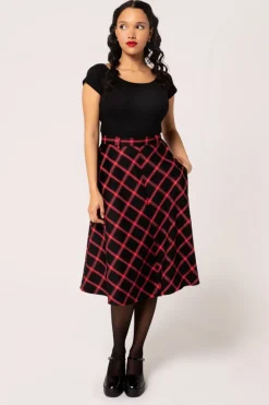 Hell Bunny Skirts|Skirts>Janine Skirt Black/Red