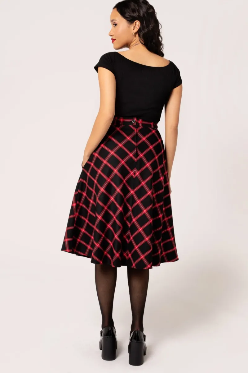 Hell Bunny Skirts|Skirts>Janine Skirt Black/Red