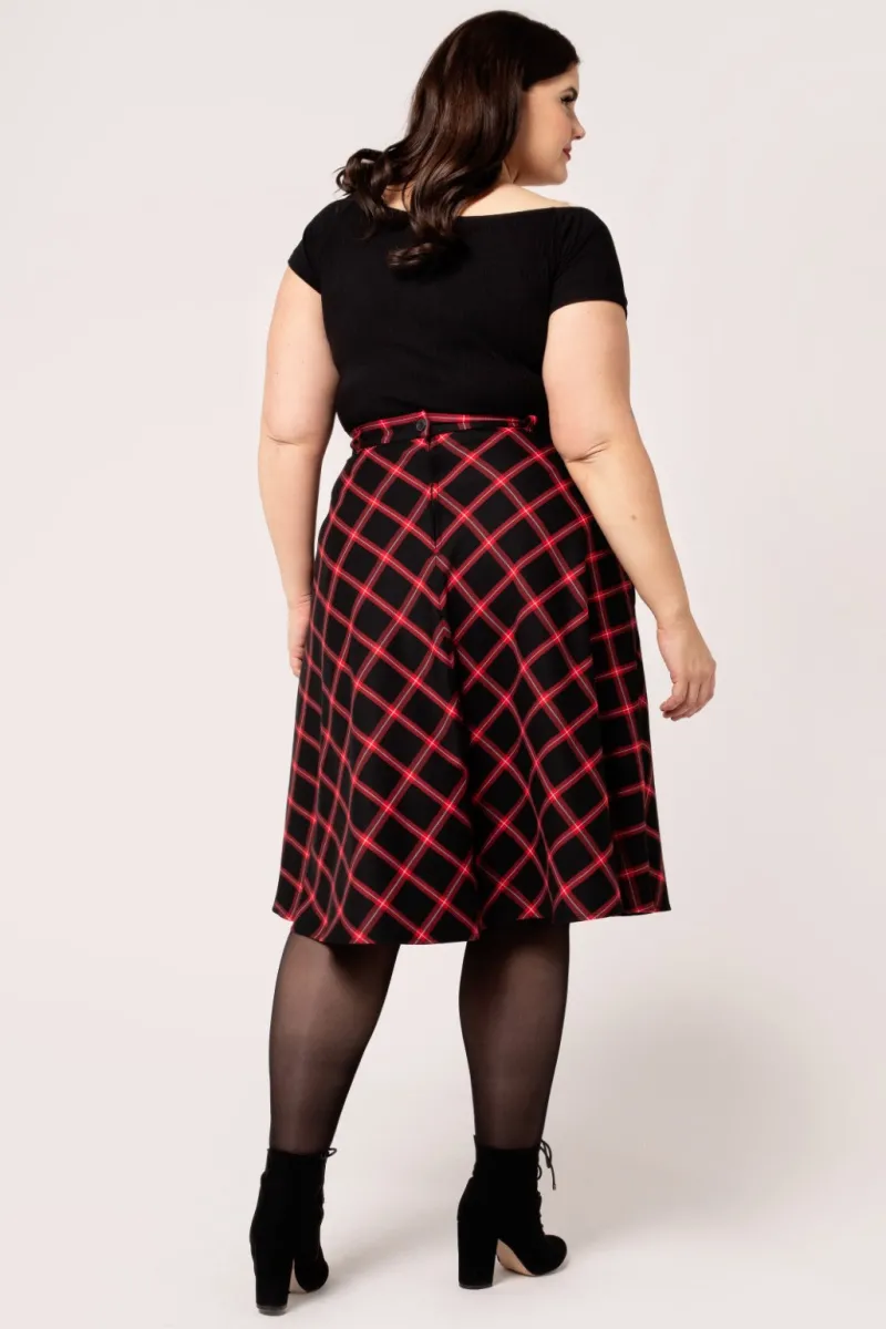 Hell Bunny Skirts|Skirts>Janine Skirt Black/Red