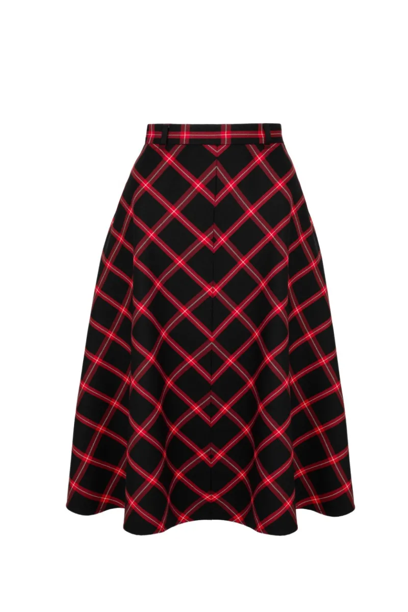 Hell Bunny Skirts|Skirts>Janine Skirt Black/Red