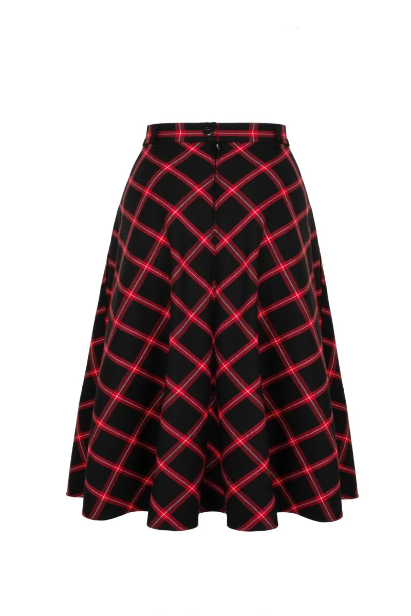 Hell Bunny Skirts|Skirts>Janine Skirt Black/Red
