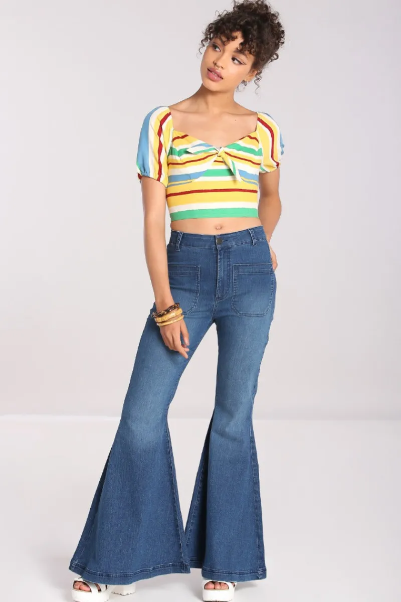 Hell Bunny Trousers & Shorts|Trousers & Shorts>Janis Jeans Blue