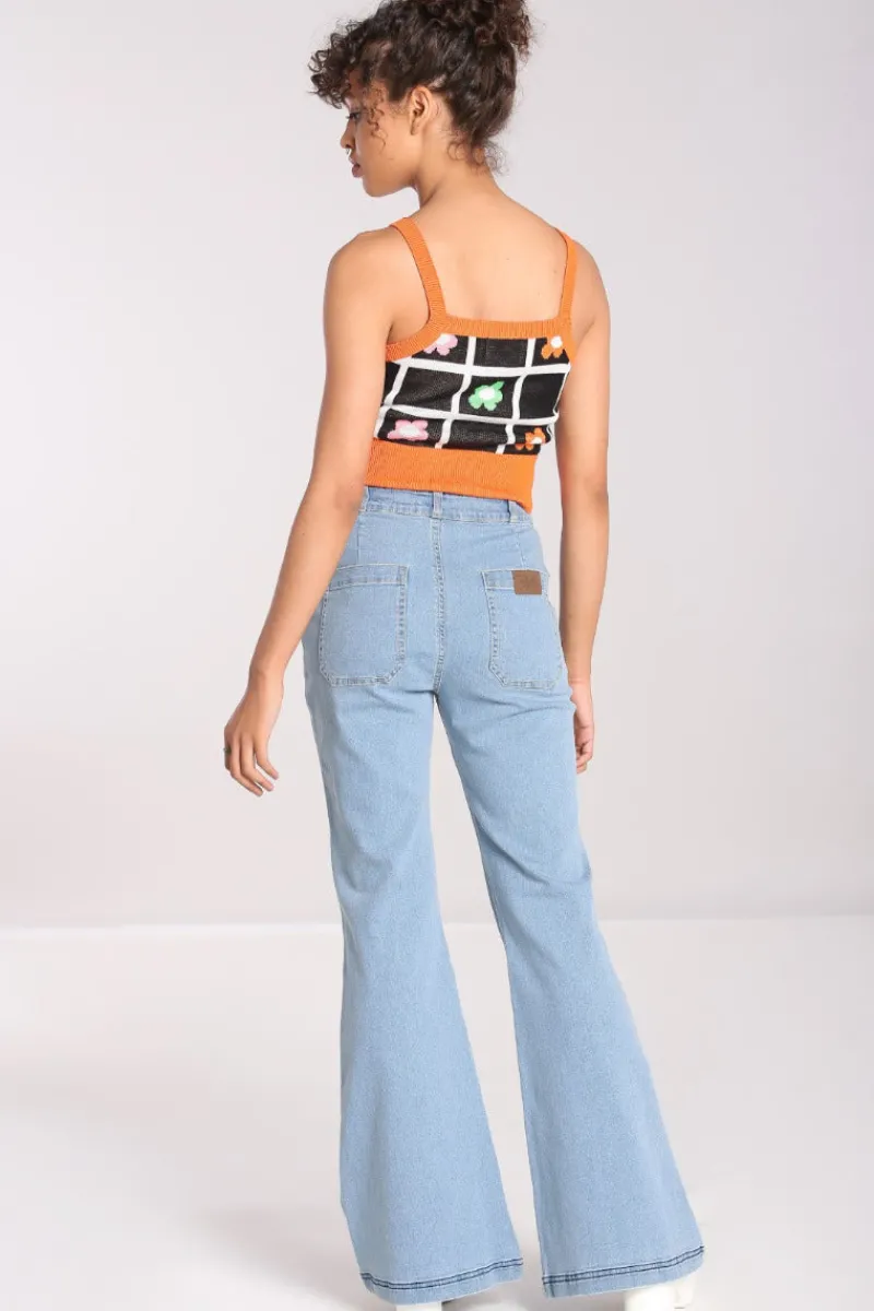 Hell Bunny Trousers & Shorts|Trousers & Shorts>Jill Jeans Blue