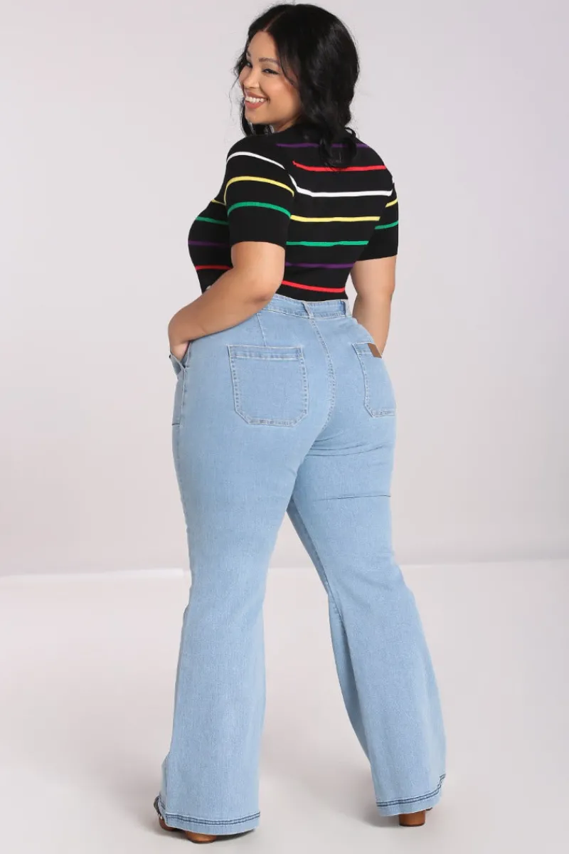 Hell Bunny Trousers & Shorts|Trousers & Shorts>Jill Jeans Blue
