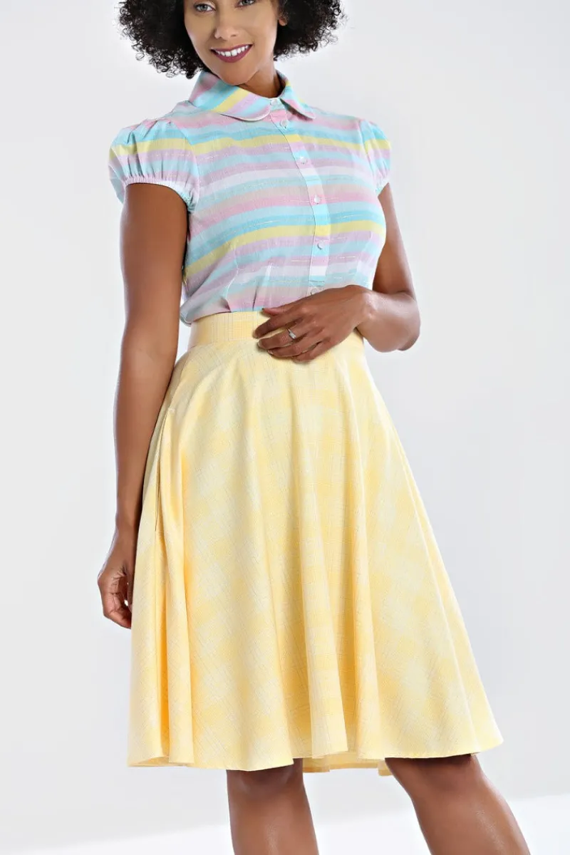 Hell Bunny Skirts|Skirts>Joy Mid Skirt Yellow