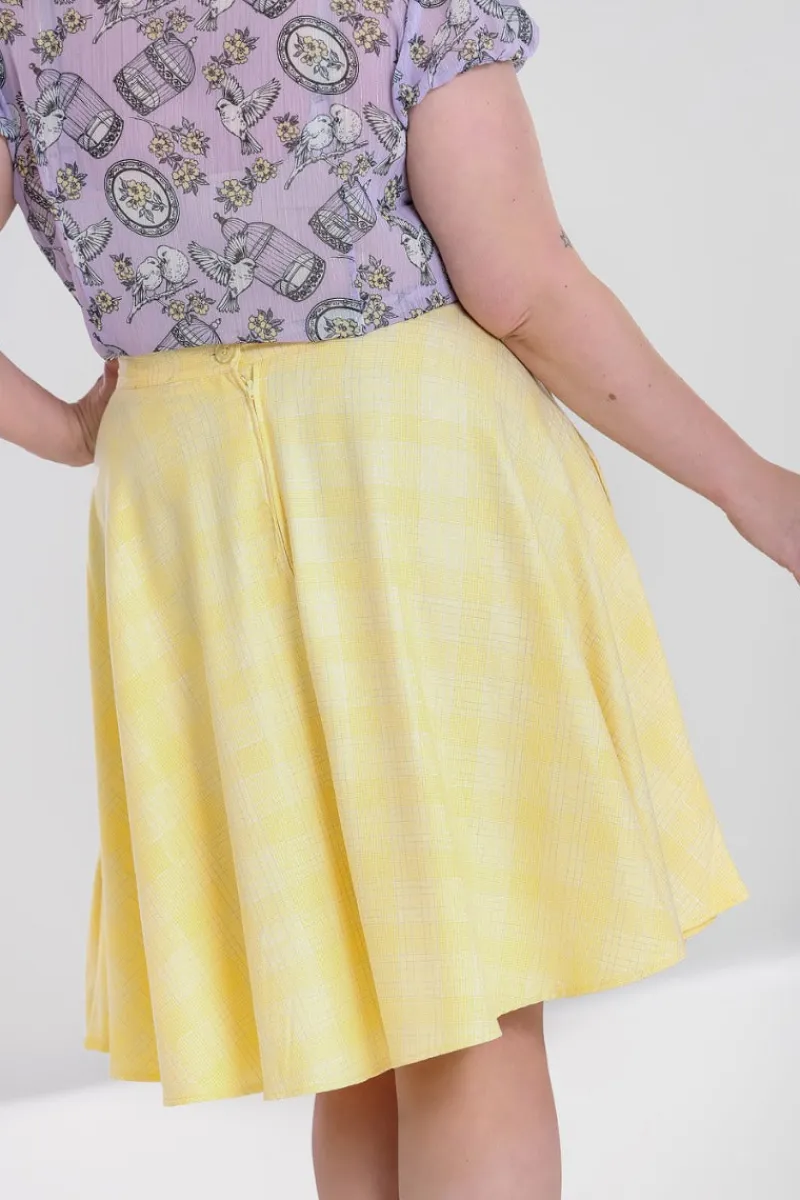 Hell Bunny Skirts|Skirts>Joy Mid Skirt Yellow
