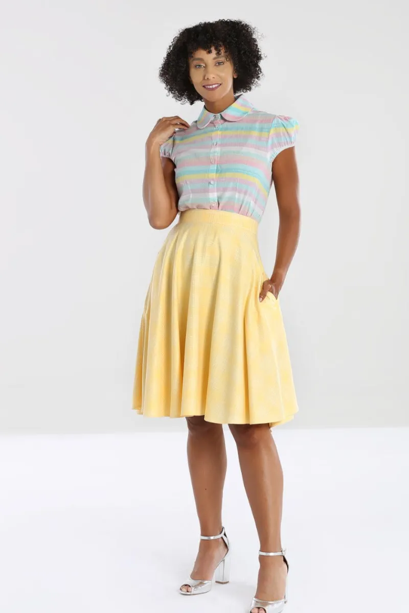 Hell Bunny Skirts|Skirts>Joy Mid Skirt Yellow