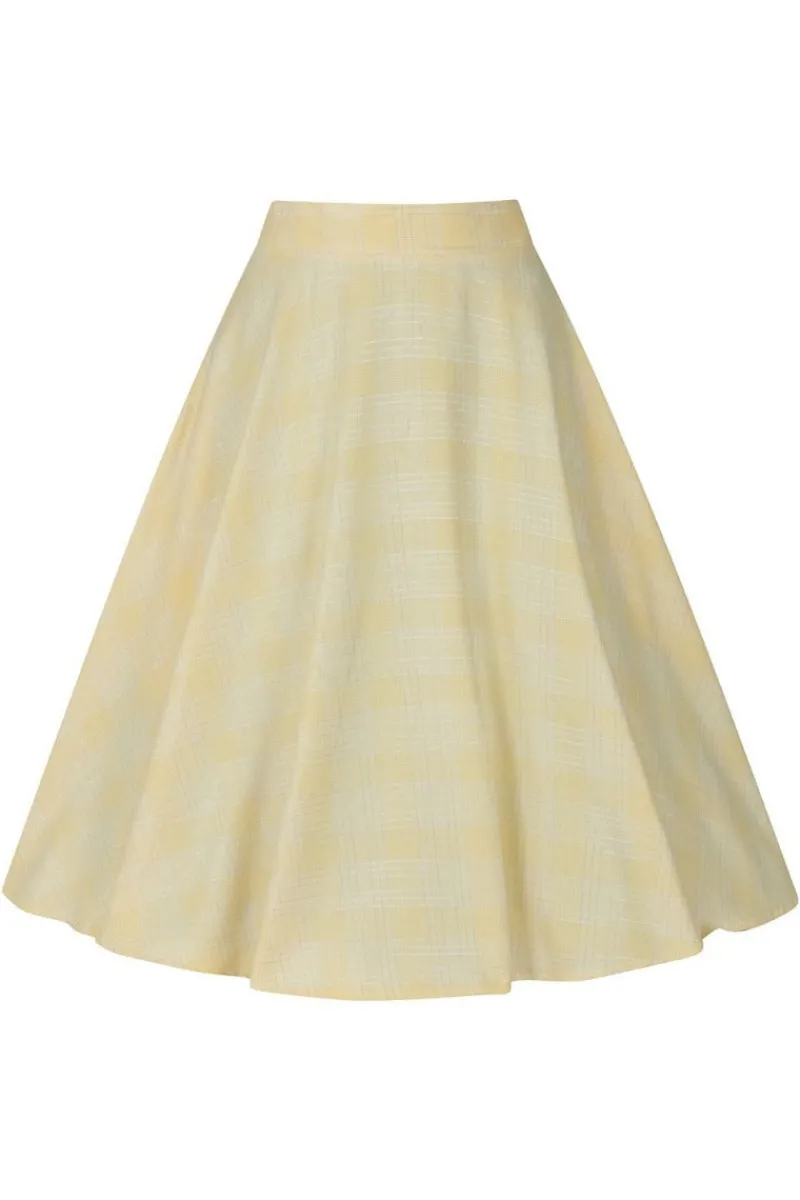 Hell Bunny Skirts|Skirts>Joy Mid Skirt Yellow